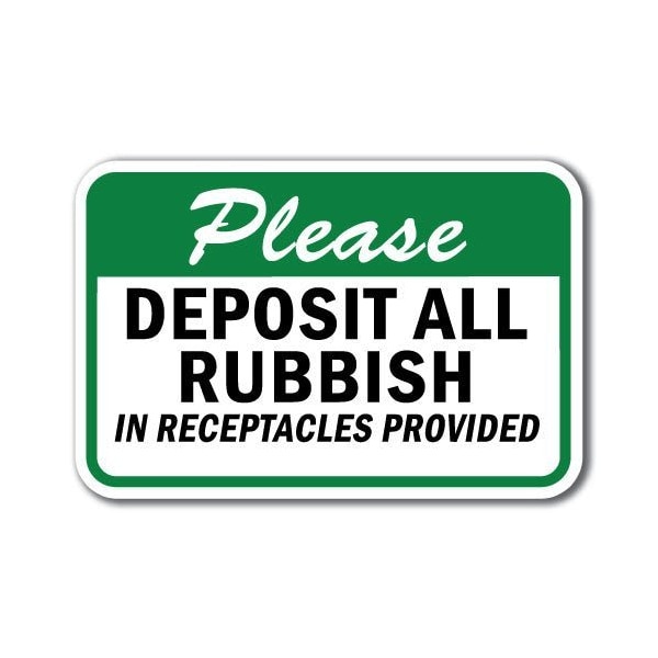 Signmission 18 in Height, 0.12 in Width, Aluminum, 12" x 18", A-1218 Do Not Litter - RubRe A-1218 Do Not Litter - RubRe - main